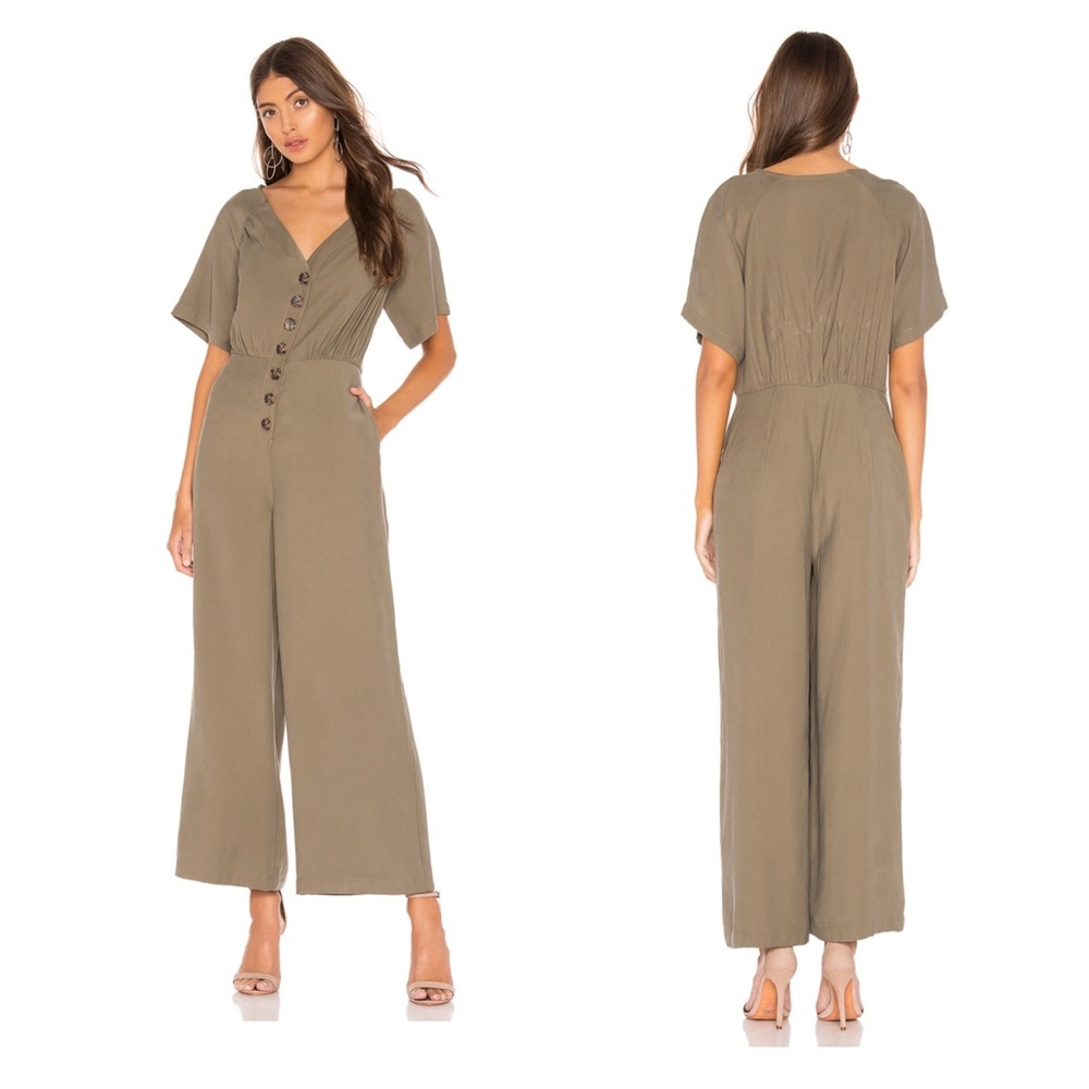 L’Academie “Lissa” Olive Green Jumpsuit